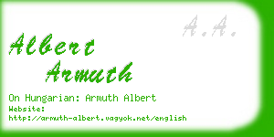 albert armuth business card